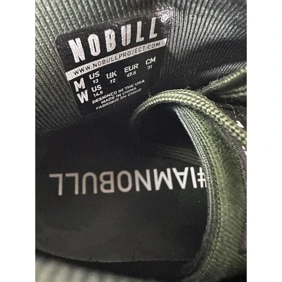 NoBull Forest Camo Canvas Mid Trainer Sneakers Green Shoes Men's 13 Rare HTF - Picture 12 of 15